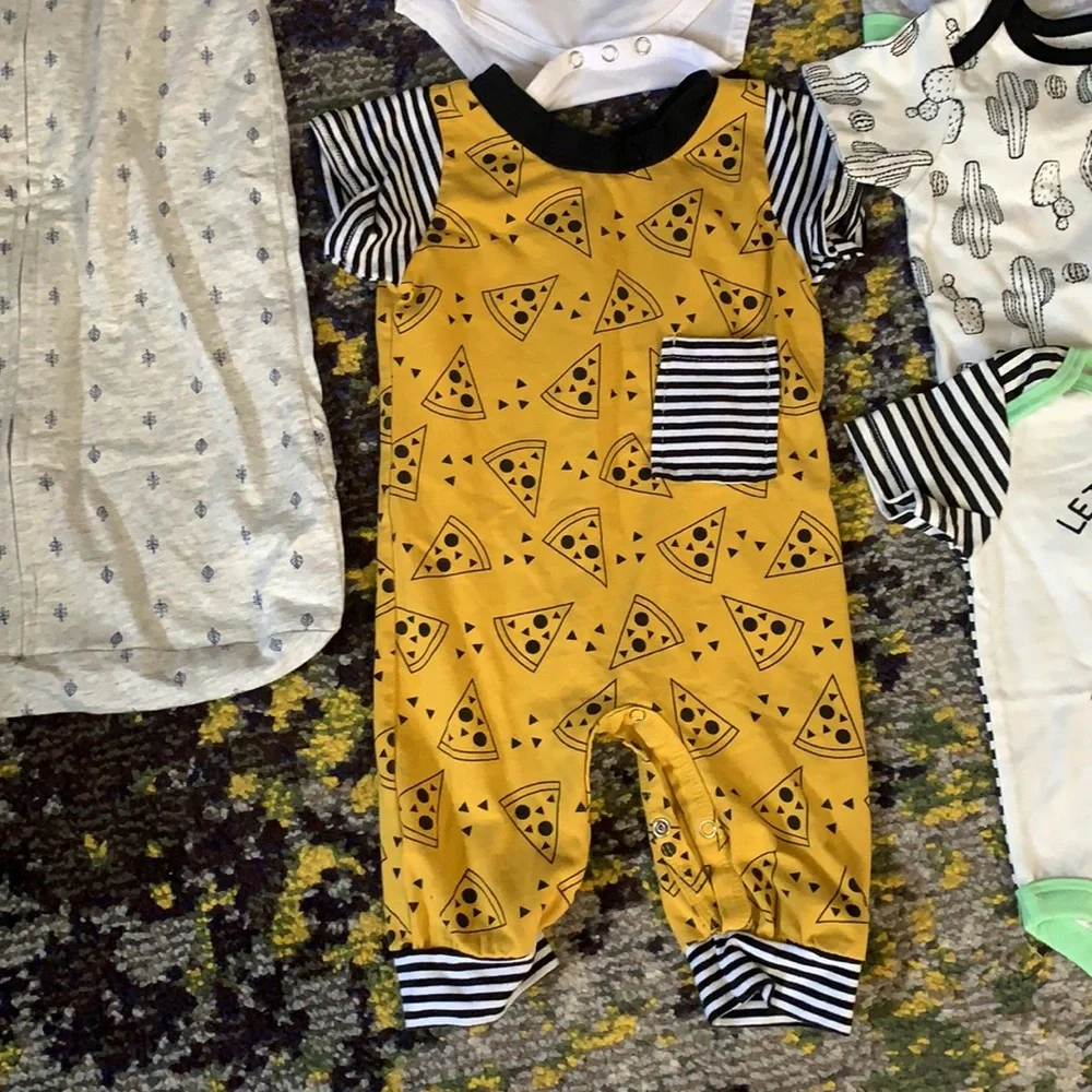 Baby Lot 6 Months Loco Taco Cactus Set Party at My Crib Pizza Jumper Sleep Sack